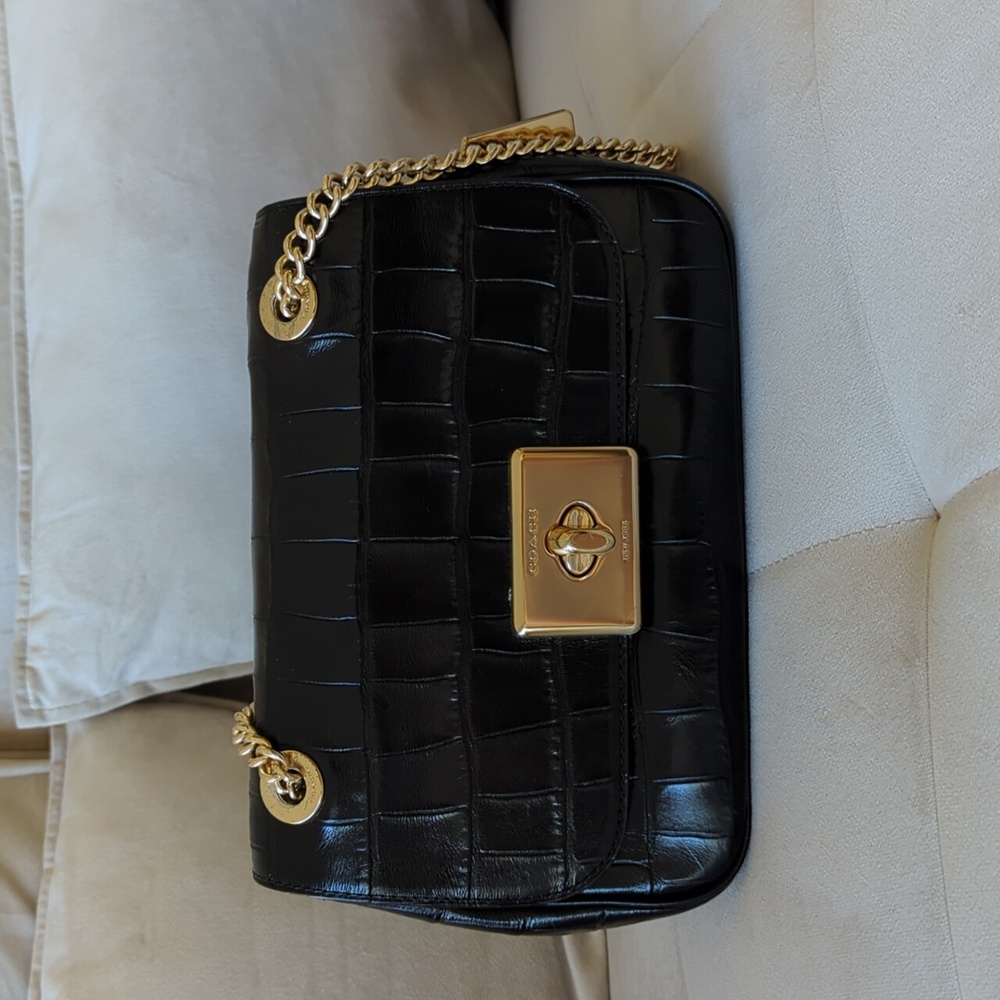 Crocodile Embossed Coach Bag